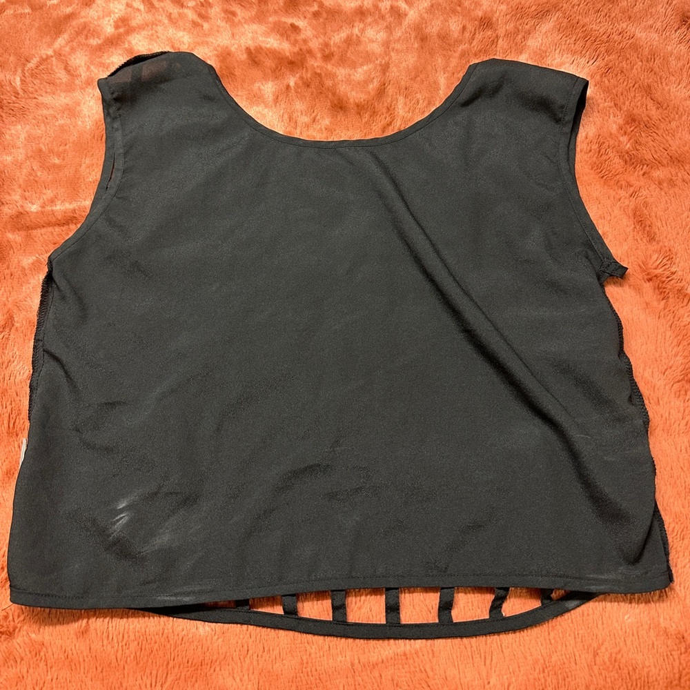 Black Open Back (baby tee length)